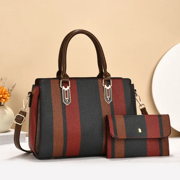  Bolsa Feminina Vintage Listrada Maxi Chic - Image 8