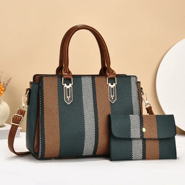  Bolsa Feminina Vintage Listrada Maxi Chic - Image 9