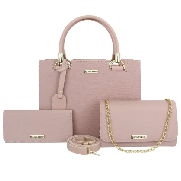 Kit Bolsa Feminina Nude 3 Peças - Bolsa Baú, Clutch e Carteira Elegantes - Image 10