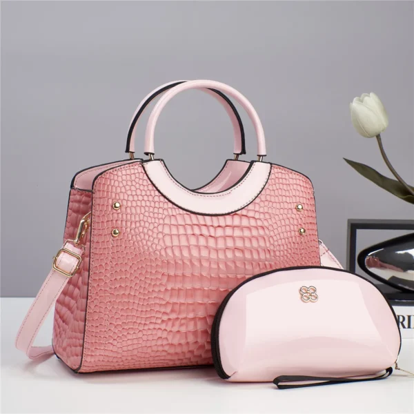 Bolsa Feminina Elegante Croco – Sofisticação e Espaço em um Só Acessório! - Image 6