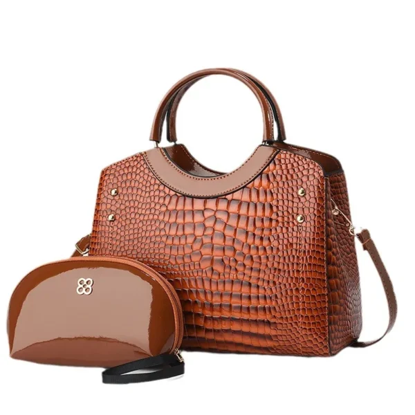 Bolsa Feminina Elegante Croco – Sofisticação e Espaço em um Só Acessório! - Image 3