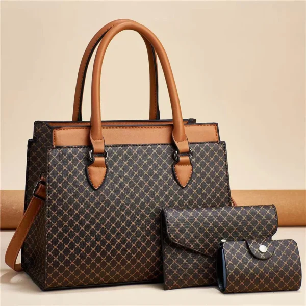 Bolsa Feminina Color Block Retro – Estilo Atemporal com Praticidade e Espaço de Sobra - Image 12